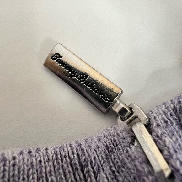 Tommy Bahama Mens Reversible Sweater 1/4 Zip Linen Blend Large Lavender Purple - Picture 6 of 10
